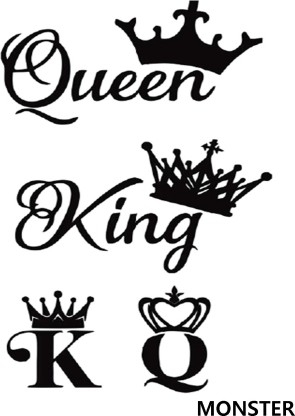 King  Queen Matching Temporary Tattoos  The Inkgenic